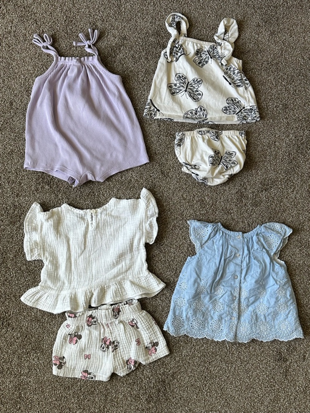 Baby Girl Summer Outfit Bundle 6M | Old Navy, Disney Minnie, Little Me | 6pc - Picture 2 of 7